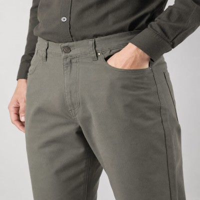 Premium Deep Olive Gabardine Pant | China Imported Fabric