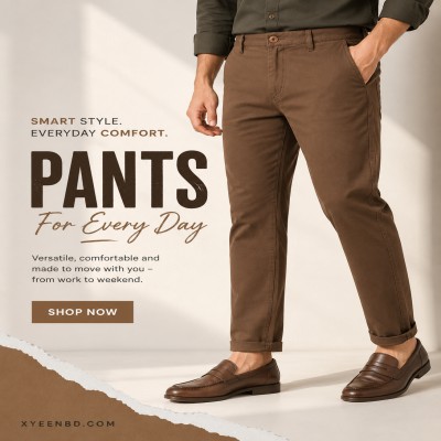 Premium Deep Brown Gabardine Pant | China Imported Fabric