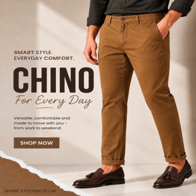 Premium Warm Caramel Gabardine Pant | China Imported Fabric
